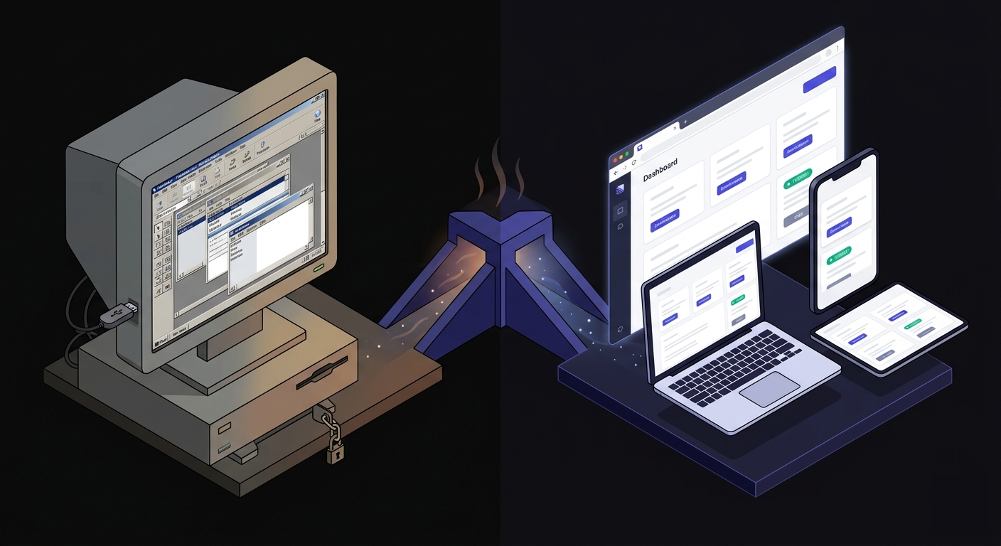 Modern web application dashboard